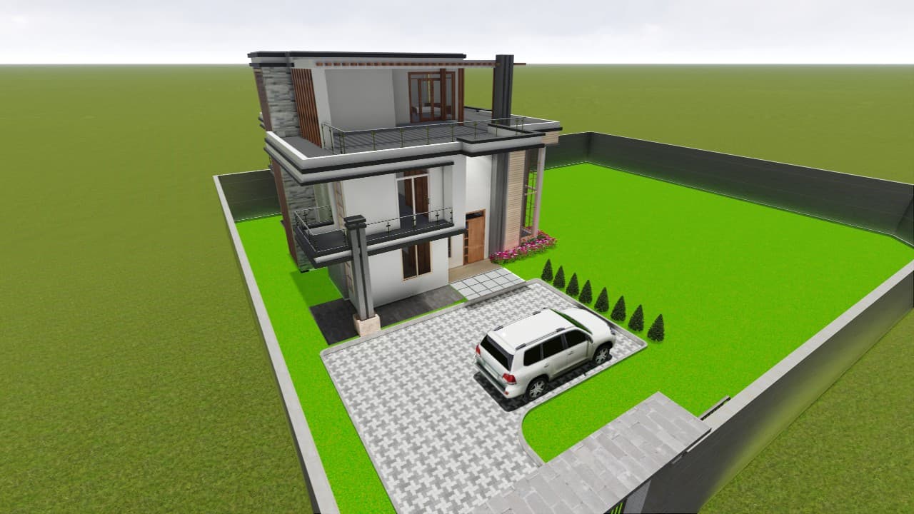 Architectural Design of a Futuristic house for client